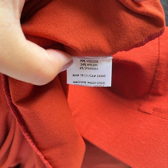 EILEEN FISHER BURNT ORANGE PENCIL SKIRT WOMENS SIZE L - Picture 5 of 5
